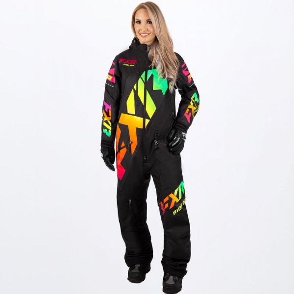  FXR Women Snowmobil Monosuit CX Lite Black/Sherbert