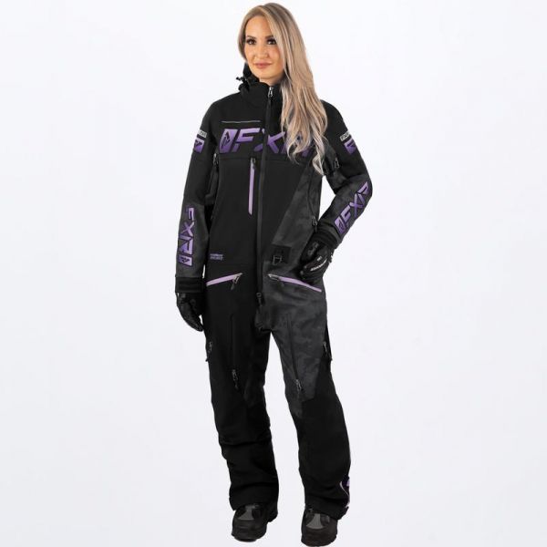  FXR Women Snowmobil Monosuit Ranger Instinct Insulated Black Camo/Lilac Fade