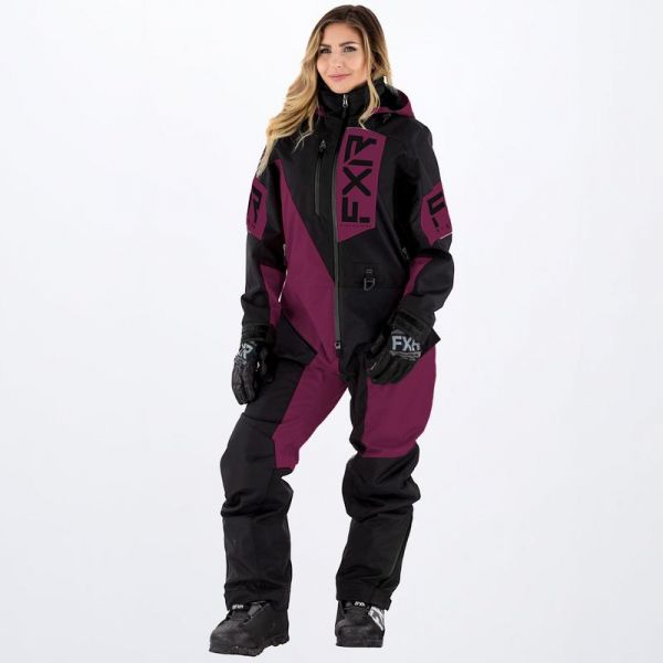  FXR Women Snowmobil Monosuit Recruit F.A.S.T. Insulated Wine/Black