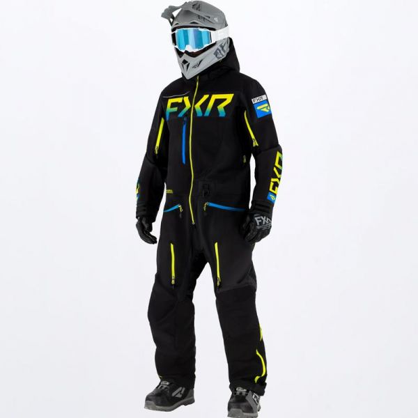 Monosuits Snowmobiles FXR Snowmobil Monosuit Ranger Instinct Lite Black/Blue/Hi Vis SX Pro