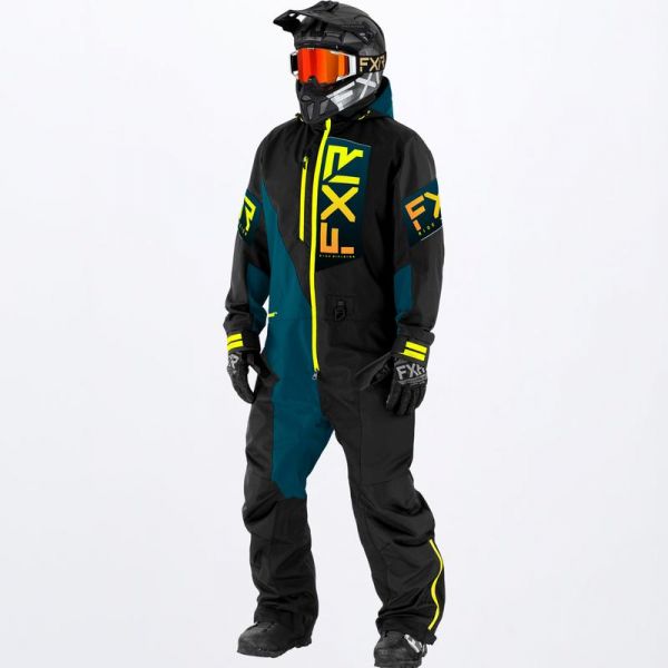 Monosuits Snowmobiles FXR Snowmobil Monosuit Recruit F.A.S.T. Insulated Black/Slate/Inferno