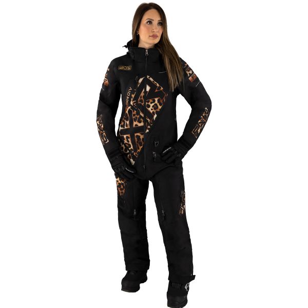 Women's Monosuits FXR W CX F.A.S.T. Ins Monosuit Black/Cheetah