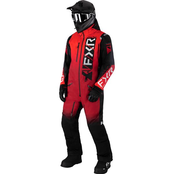  FXR Combinezon Snowmobil Helium Insulated Red Fade/Black