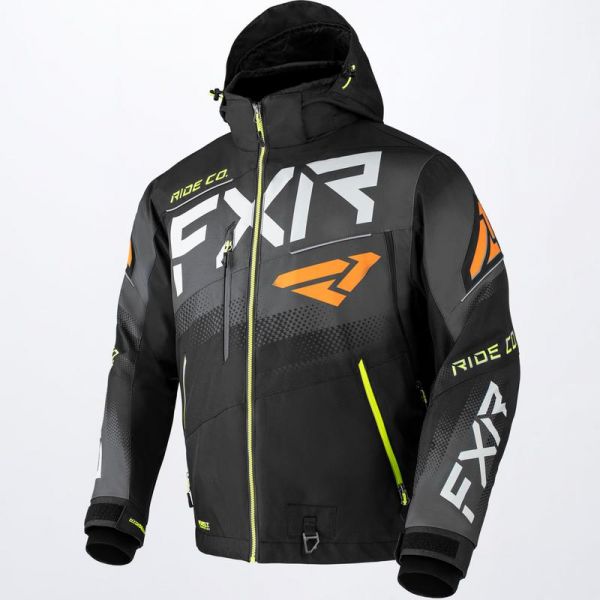  FXR Snowmobil Jacket Boost FX Black/Char/Orange/Hi Vis