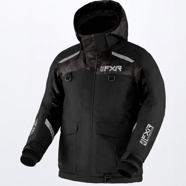  FXR Youth Snow Jacket Excursion Black/Black Camo 2022 