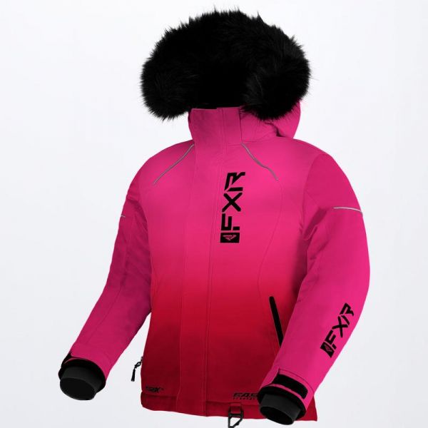 Kids Jackets FXR Youth Snowmobil Jacket Fresh Raspberry-E Pink Fade