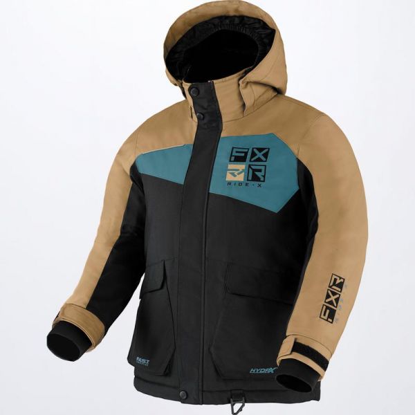  FXR Youth Snowmobil Jacket Kicker Black/Canvas/Steel