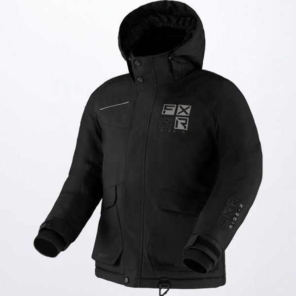  FXR Youth Snowmobil Jacket Kicker Black/Charcoal