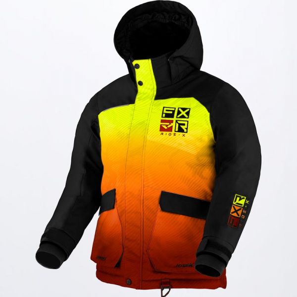  FXR Youth Snowmobil Jacket Kicker Inferno/Black