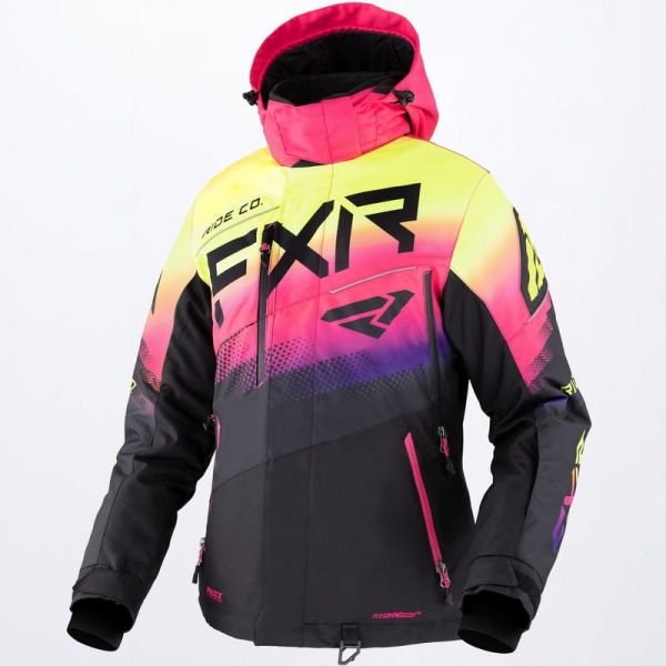 Women's Jackets FXR Women Snowmobil Jacket Boost FX Black/Neon Fusion