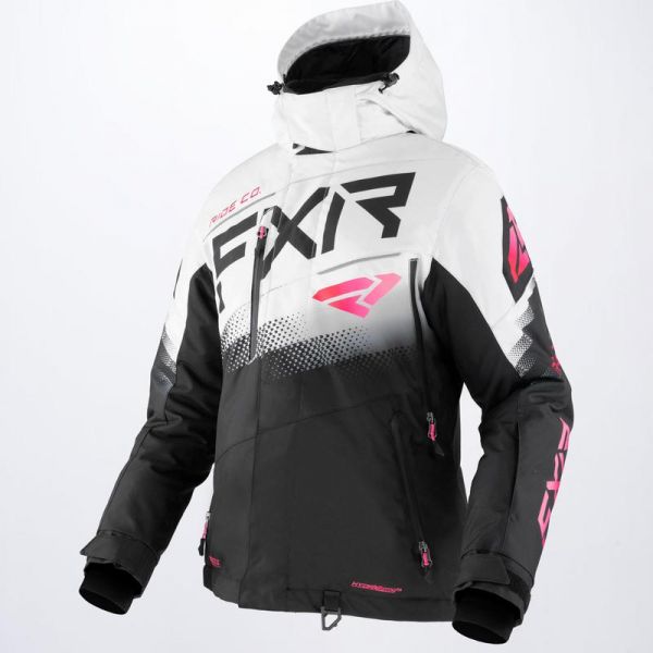 Women's Jackets FXR Women Snowmobil Jacket Boost FX Black/White/Raspberry Fade
