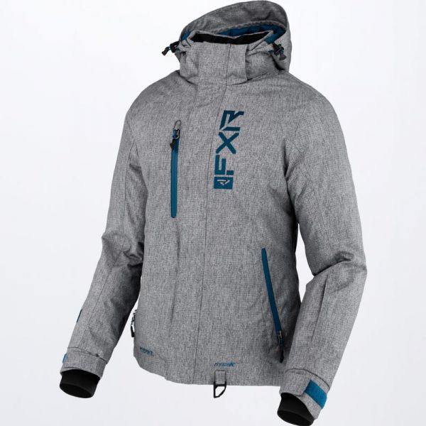  FXR Women Snowmobil Jacket Fresh Grey Linen/Ocean