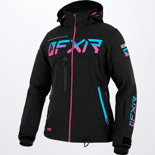  FXR Women Snowmobil Jacket Ranger Black/Sky-E Pink Fade