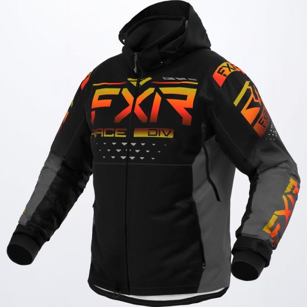  FXR Snowmobil Jacket RRX Black/Char/Gold Inferno