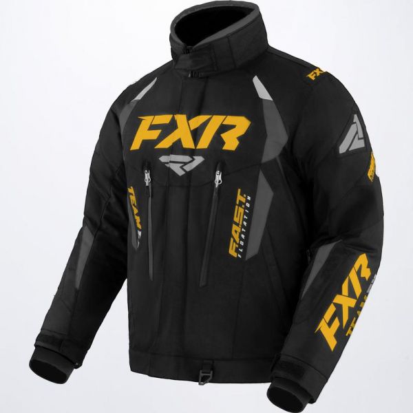  FXR Snowmobil Jacket Team FX Black/Char/Gold