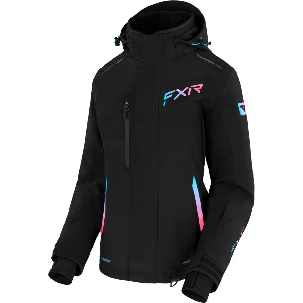  FXR W Edge Jacket Black/Sky Blue-E Pink Fade