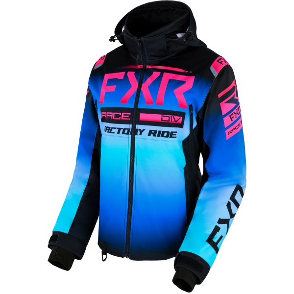 Women's Jackets FXR W RRX Jacket Black/Blue/E Pink Fade