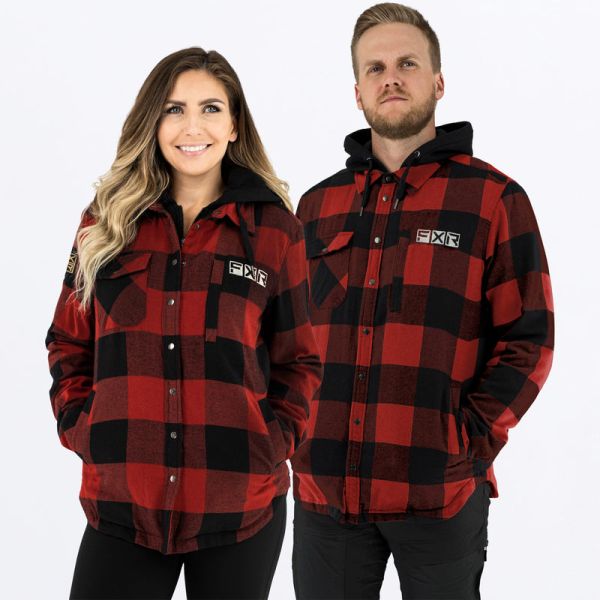 Jackets FXR Snowmobil Unisex Timber Insulated Flannel Jacket Rust/Black 23