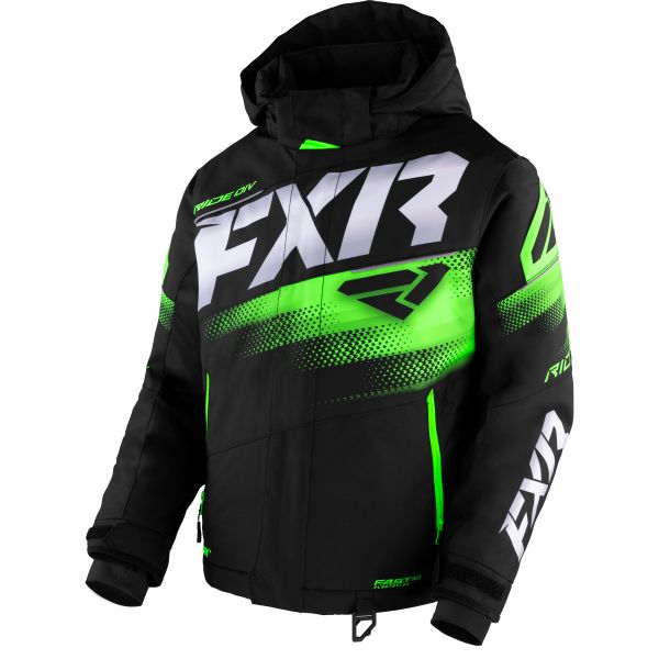  FXR Yth Boost Jacket Black/Lime