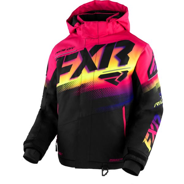  FXR Yth Boost Jacket Black/Neon Fusion