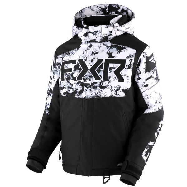  FXR Yth Helium Jacket Black/White Camo