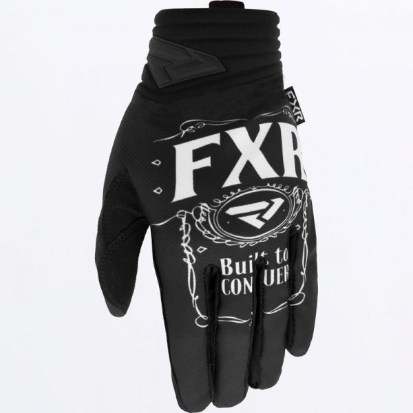 Gloves MX-Enduro FXR Prime Conquer Black/White Enduro Gloves