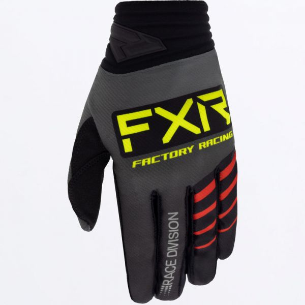 Gloves MX-Enduro FXR Prime Conquer Grey/Black/Hi-vis Enduro Gloves