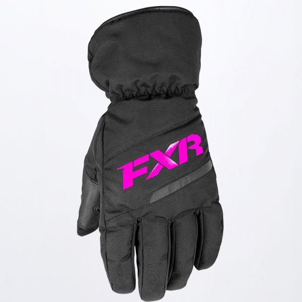  FXR Snowmobil Youth Gloves Octane Black/Fuchsia 2019