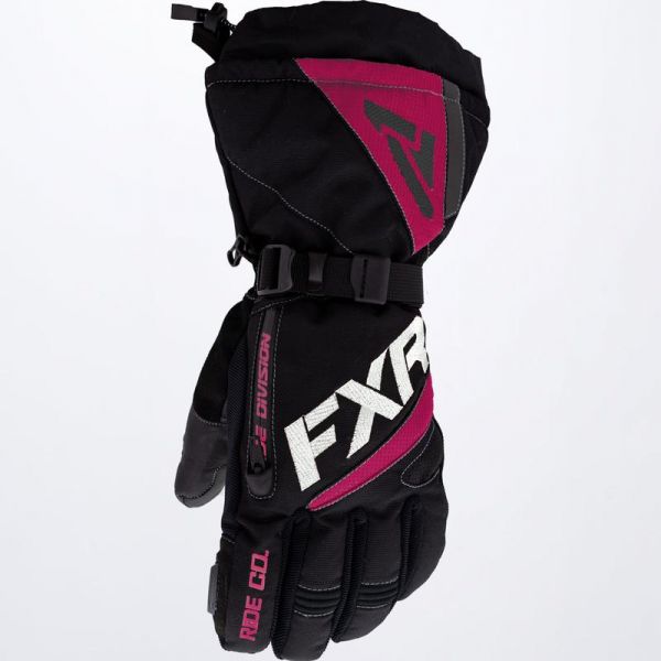  FXR Fusion Women Snowmobil Gloves Black/Raspberry