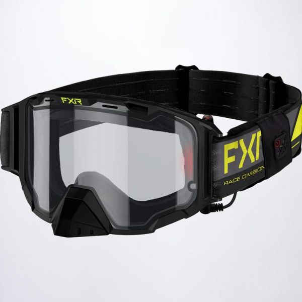  FXR Ochelari Snowmobil Maverick Cordless Electric Clear Lens Hi Vis/Black