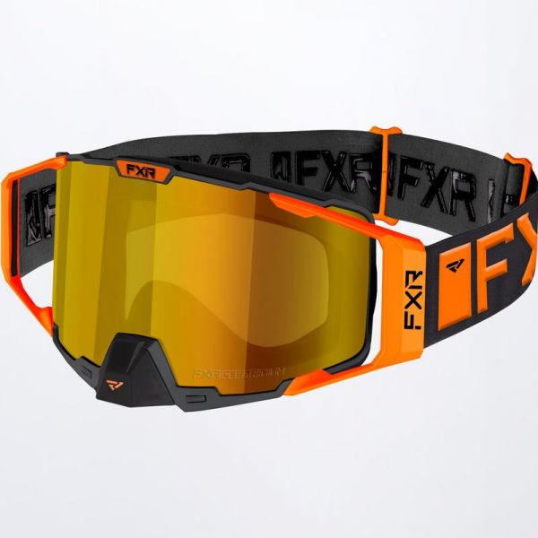  FXR Ochelari Snowmobil Pilot Bronze Hidef Lens + Inferno Finish Orange