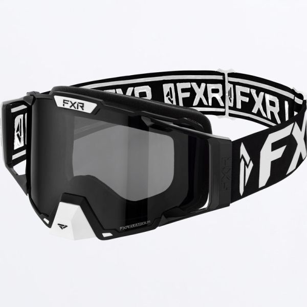 Goggles FXR Pilot Snowmobil Goggle Cleariridium Lens Black/White 24