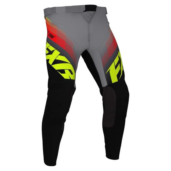 Pants MX-Enduro FXR Clutch MX Pant Black/Grey/Hi Vis/Nuke Red