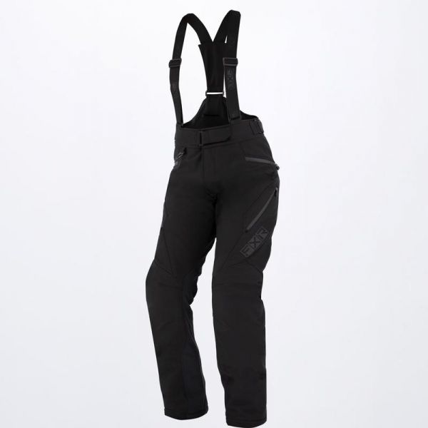 Women's Bibs FXR Snowmobil Women Pants Vertical Pro Ins Softshell Black