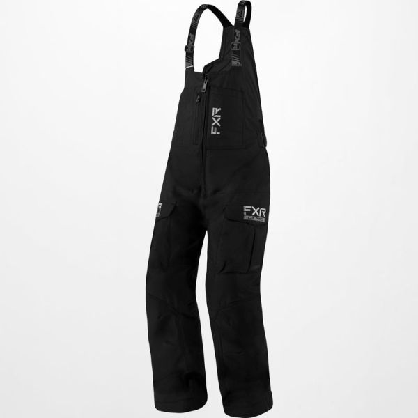  FXR Snowmobil Child Insulated Excursion Ice Pro Bib Pant Black Ops 23