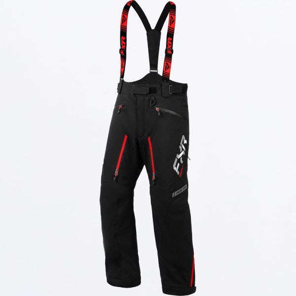 Bibs FXR Snowmobil Insulated Mission FX Pant Black/Red 24