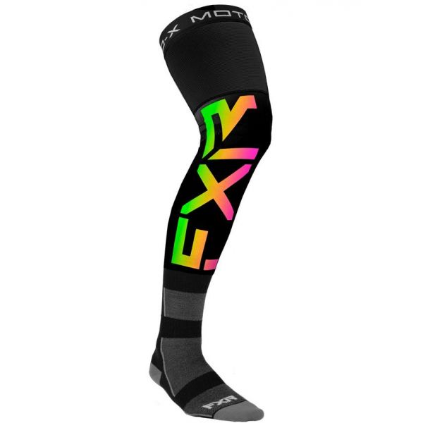  FXR MX Riding 21 Black/Sherbert Long Socks