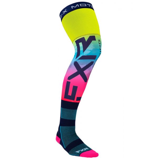  FXR MX Long Socks Riding 21 Hi-Vis/Blue