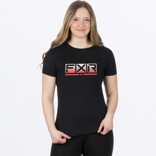 Casual T-shirts/Shirts FXR Podium Premium Black/Muted Melon Lady T-shirt 24