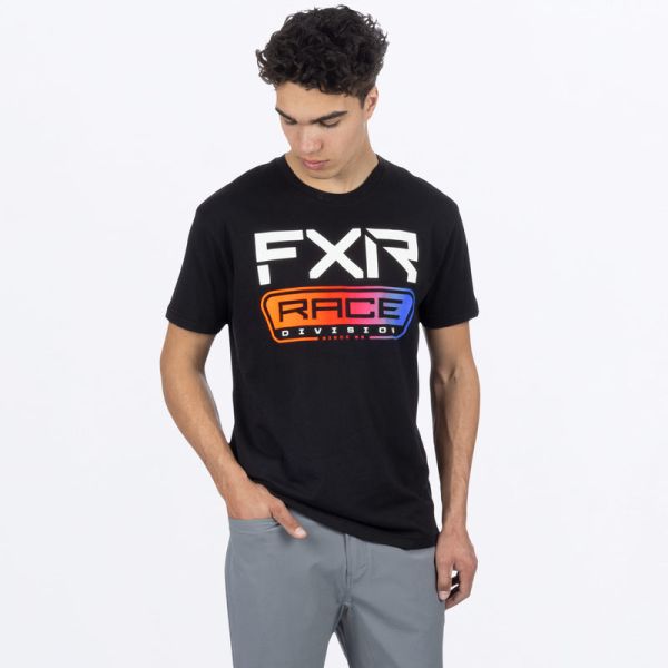 Casual T-shirts/Shirts FXR T-shirt Race Div. Premium Black/Spectrum 24