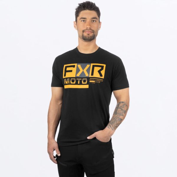 Casual T-shirts/Shirts FXR T-shirt M Ride Premium Black/Gold 24