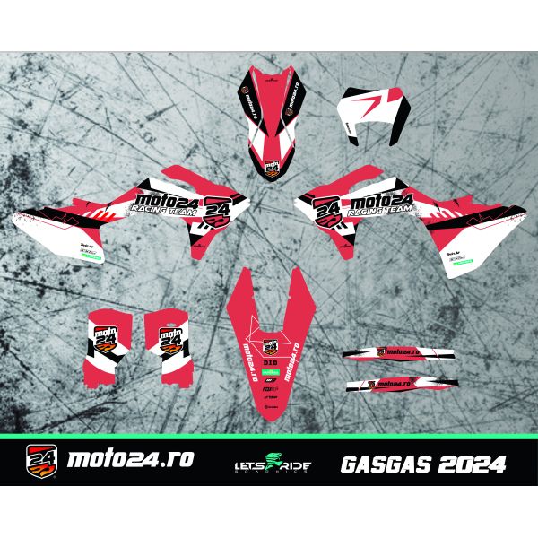  Lets Ride Kit Stickere Moto24 Racing 2024 TBI GAS GAS