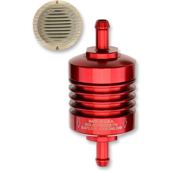 Fuel Filters Golan Products Peak Flow Mini Fuel Filter 1/4 Red