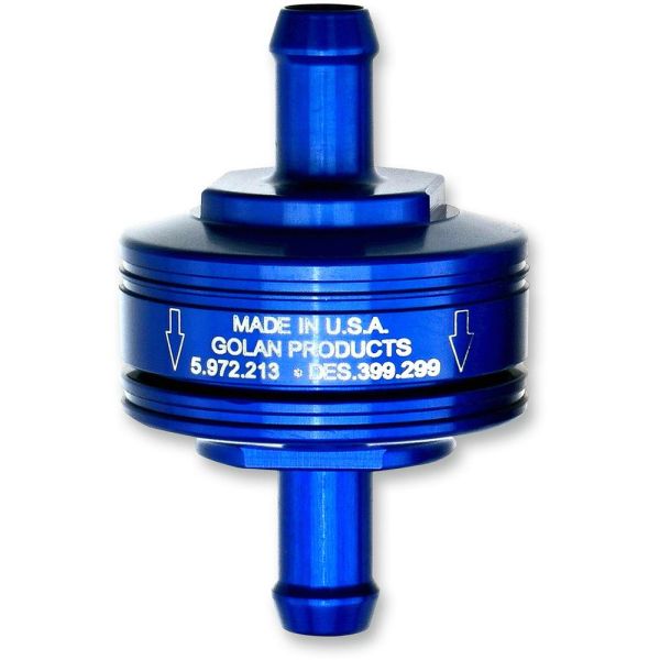  Golan Products Peak Flow Mini Fuel Filter 1/4 Super Mini Blue