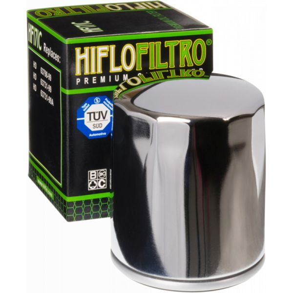 Street Bikes Oil Filters Hiflofiltro Oil Filter Chrome HF171c