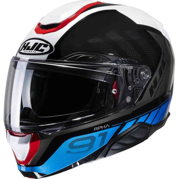 Flip up helmets HJC Flip-Up Moto Helmet RPHA 91 Rafino Blue 24