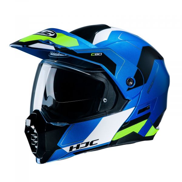 Flip up helmets HJC Moto Helmet Flip-Up C80 Rox Blue