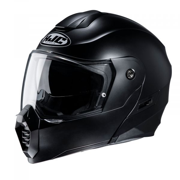 Flip up helmets HJC Moto Helmet Flip-Up C80 Solid Negru