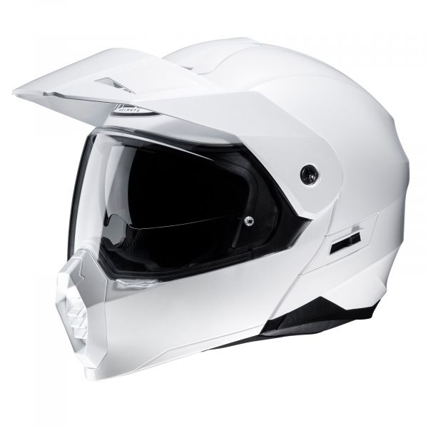  HJC Moto Helmet Flip-Up C80 Solid White