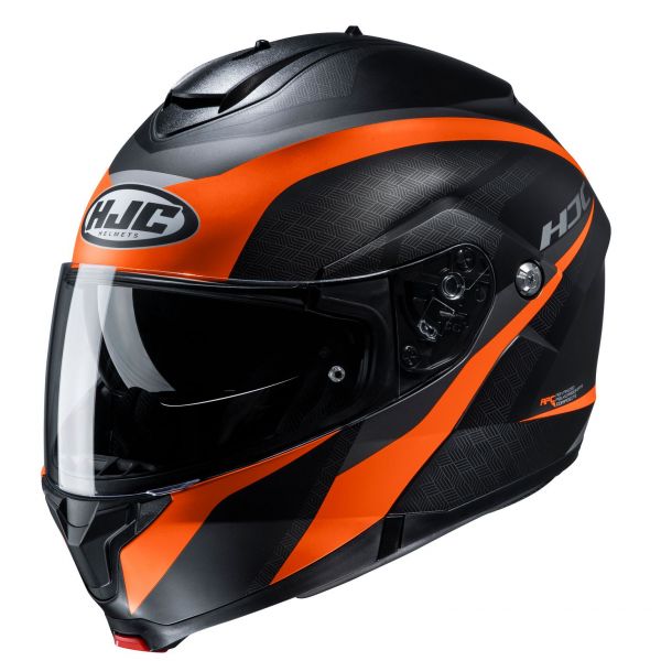 Flip up helmets HJC Moto Helmet Flip-Up C91 Taly Orange